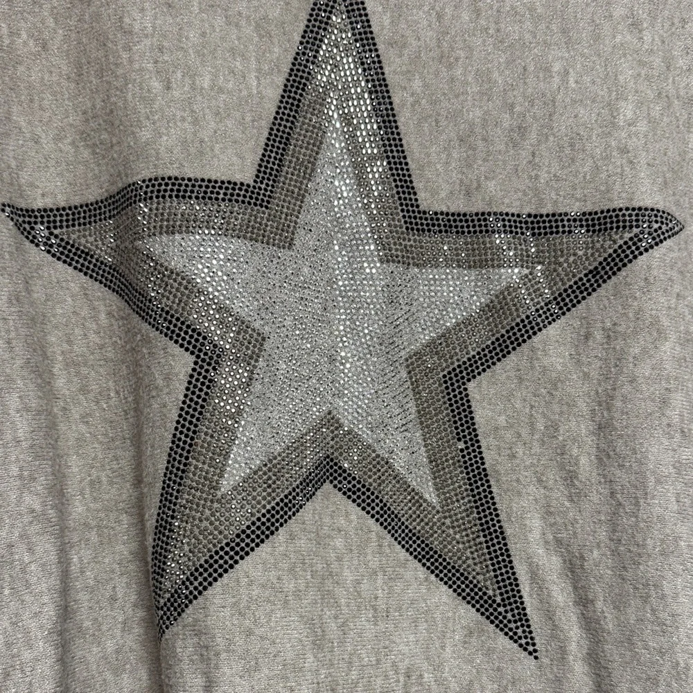 Star Embellished Beige Sweater